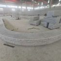 松原 芝麻白异形坐凳，自然面光面弧形加工