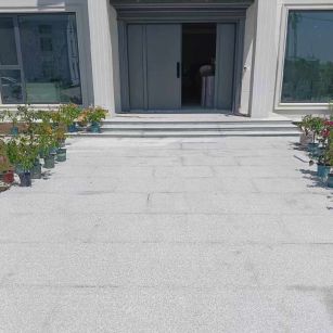 松原 芝麻白花岗岩地铺石地面铺装