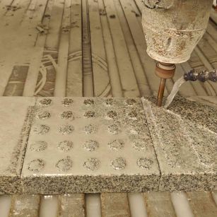 松原 芝麻白花岗岩石材盲人石、盲道石、盲点石