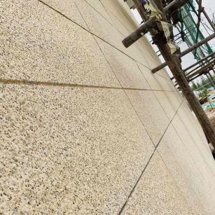 松原 黄金麻花岗岩荔枝面外墙干挂石材效果示例