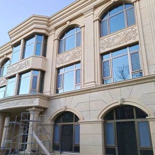 松原 黄金麻花岗岩别墅外墙干挂