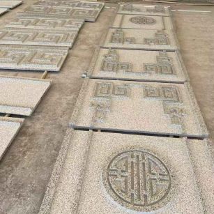 松原 白麻花岗岩外墙立面雕刻板