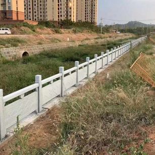 松原 白麻河道栏杆效果展示图