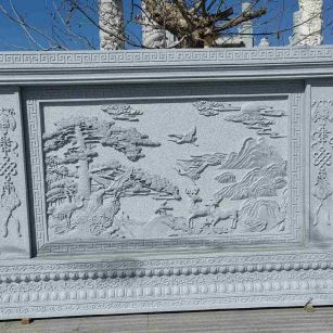 松原 芝麻白大型照壁，屏风，影壁