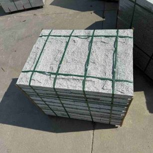 松原 白麻花岗岩石材自然面蘑菇石成品