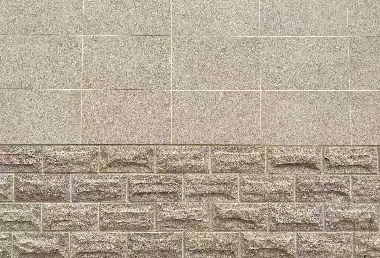 松原 黄金麻自然面蘑菇石配荔枝面干挂