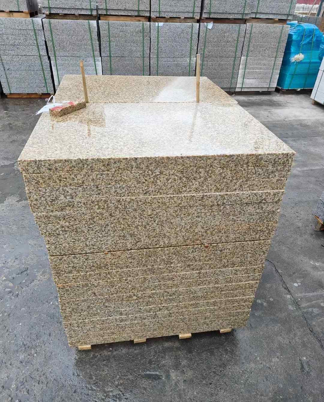 松原 湖北黄金麻花岗岩石材荔枝面外墙石材