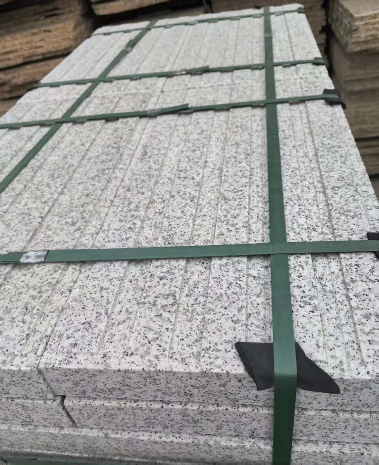 松原 白麻花岗岩直行盲道石，盲条，地铺石