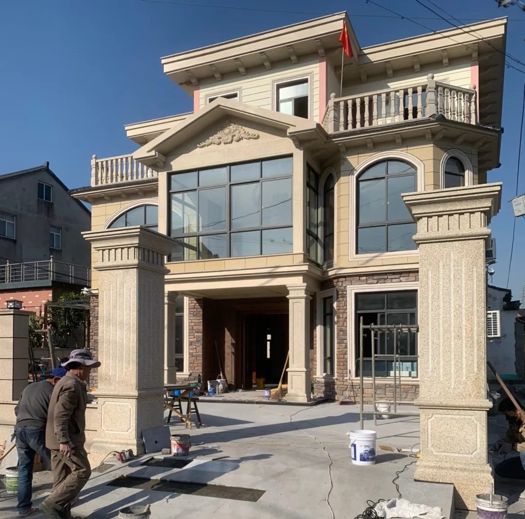 松原 黄金麻花岗岩荔枝面别墅外墙干挂私家专属