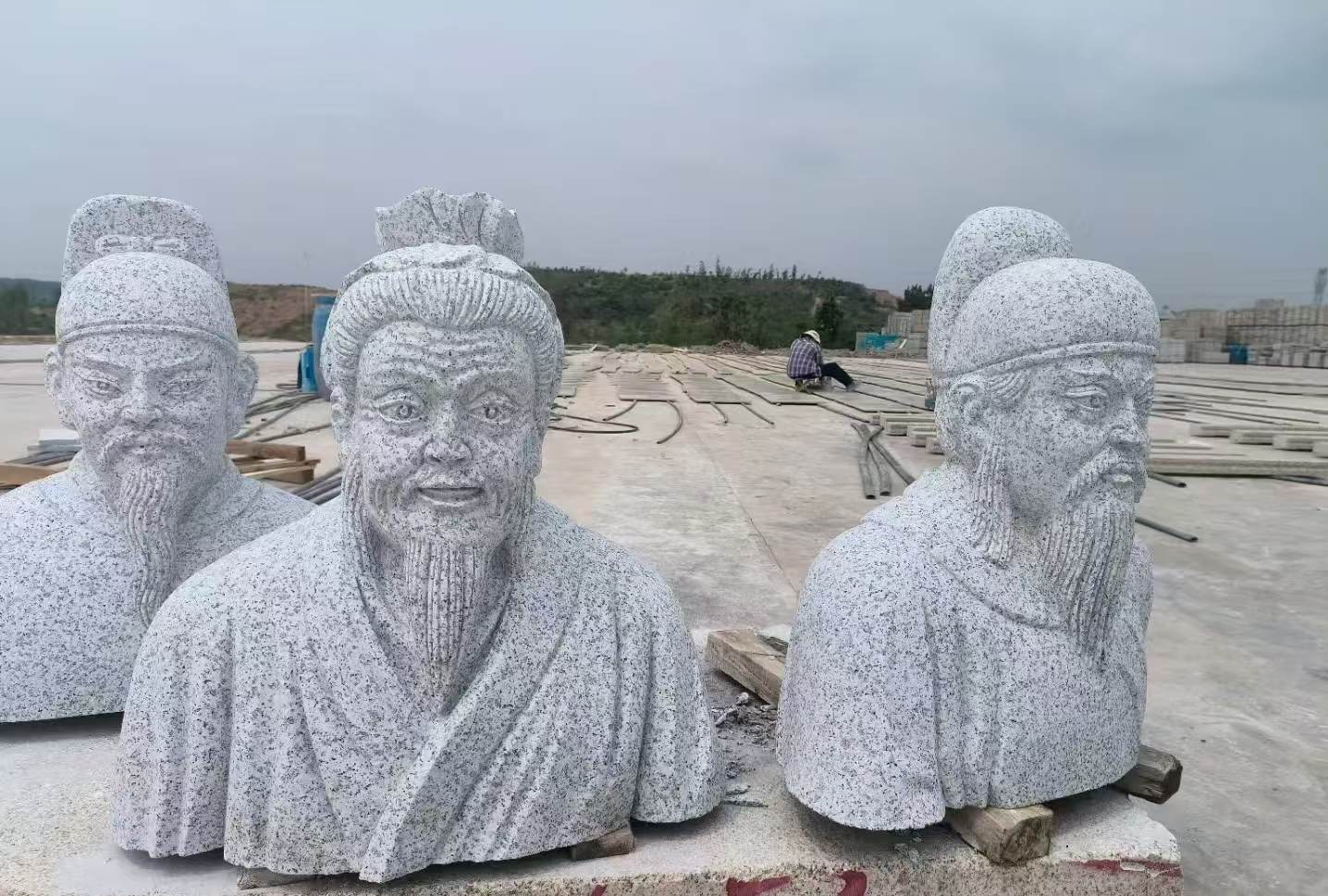 松原 白麻花岗岩石材人物立体雕刻