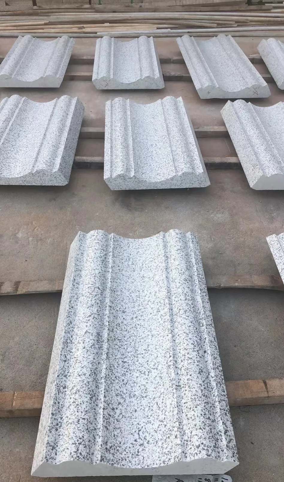 松原 白麻花岗岩光面别墅线条