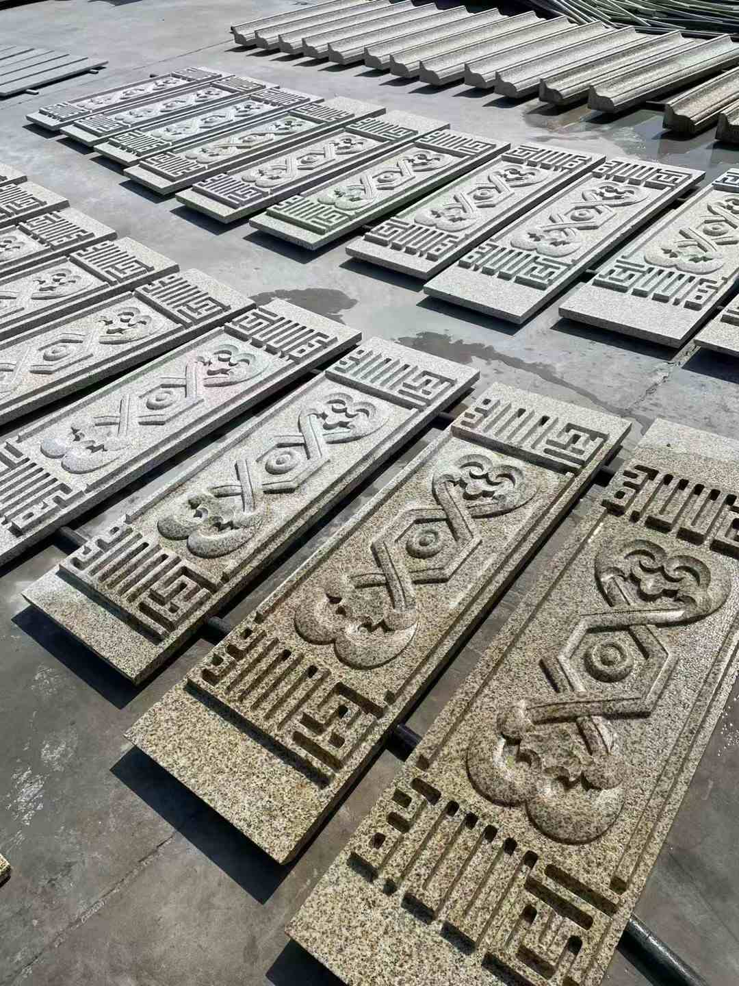 松原 黄金麻花岗岩外墙雕刻板